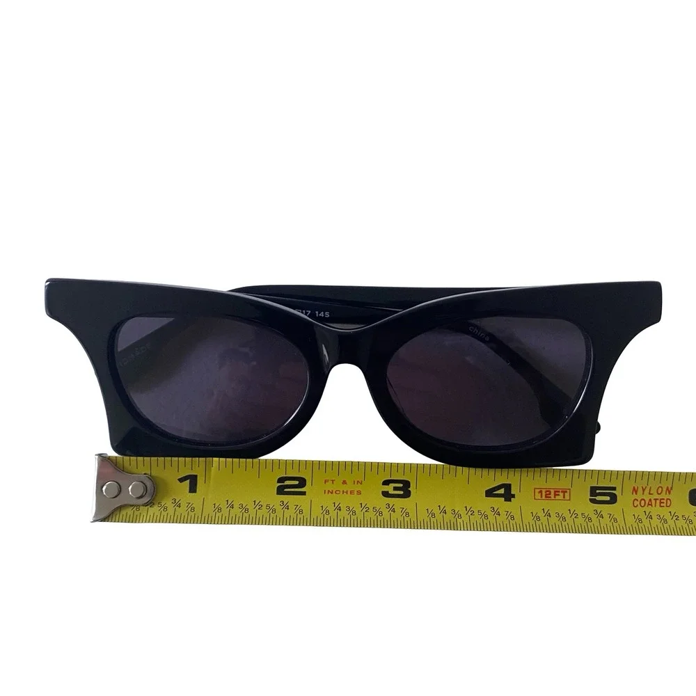 Le Specs‎ Luxe Nitro Black Winged Cat Eye Sunglasses Handmade